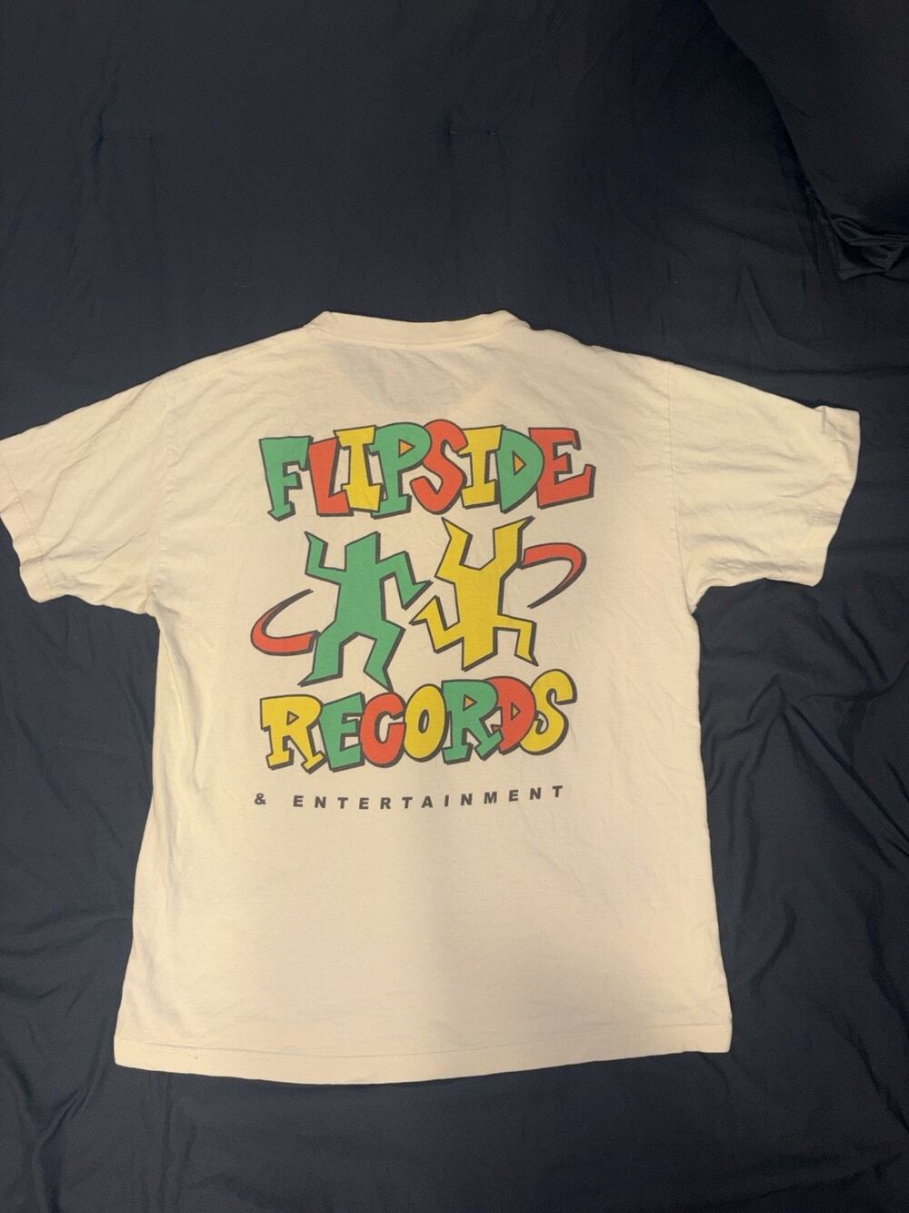 A-Lab Flipside Records T Shirt Double Sided Size Medium